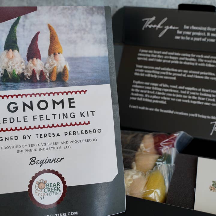 Bear Creek Felting - Wholesale DIY Craft Kit - Gnome Needle Felting Kit11