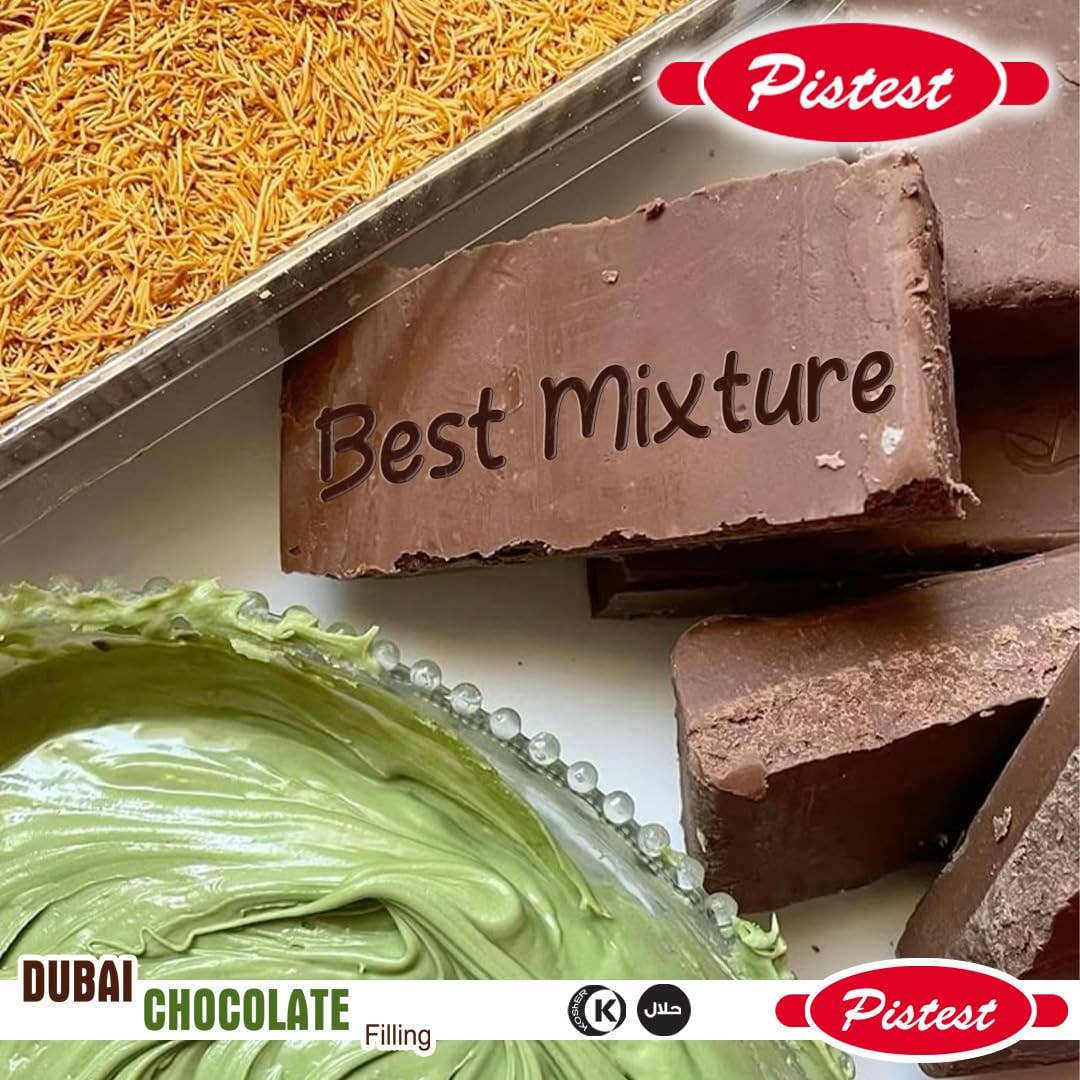 Pistest - Wholesale Chocolate bar - Pistest Dubai Pistachio Cream Chocolate Bar Filling 250g 8.86