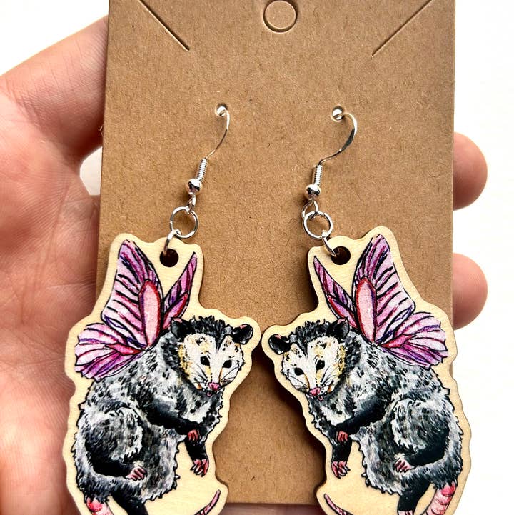 Boucles d'oreilles Possum Fairy pour la vente par Aquabun