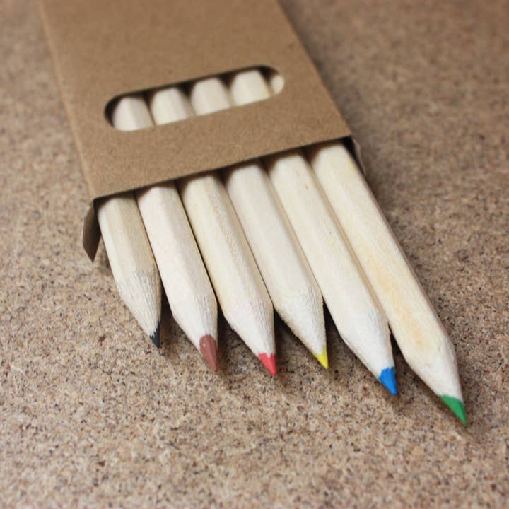 eBuyGB Craft Blanks - Wholesale Colored Pencil - Pack of 6 Colouring Pencil Crayons Party Bag Wedding Favours