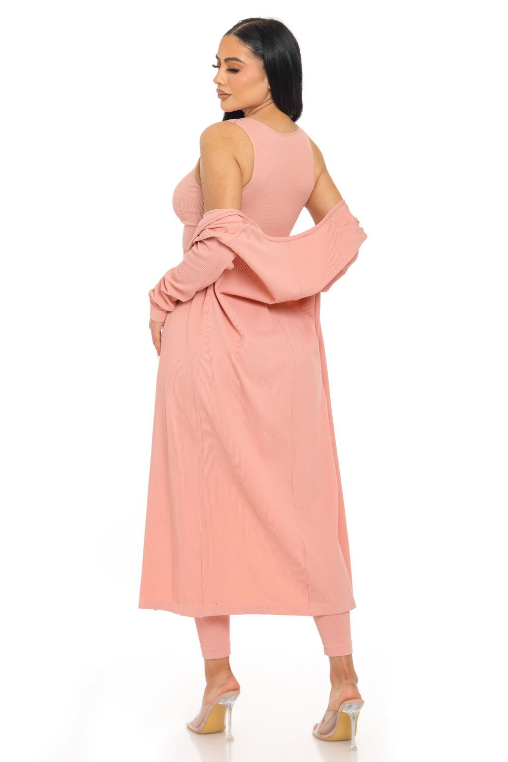 Lime All the Time - Wholesale Activewear Set - Women's - 3 Pc Seamless Tank top/Legging/Cardigan Yoga Active Wear Set10