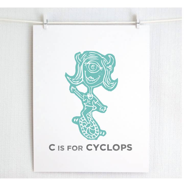 Jamie Palmer Keating – Großhandel Kunstdruck – C steht für Zyklop Illustrierter Druck16