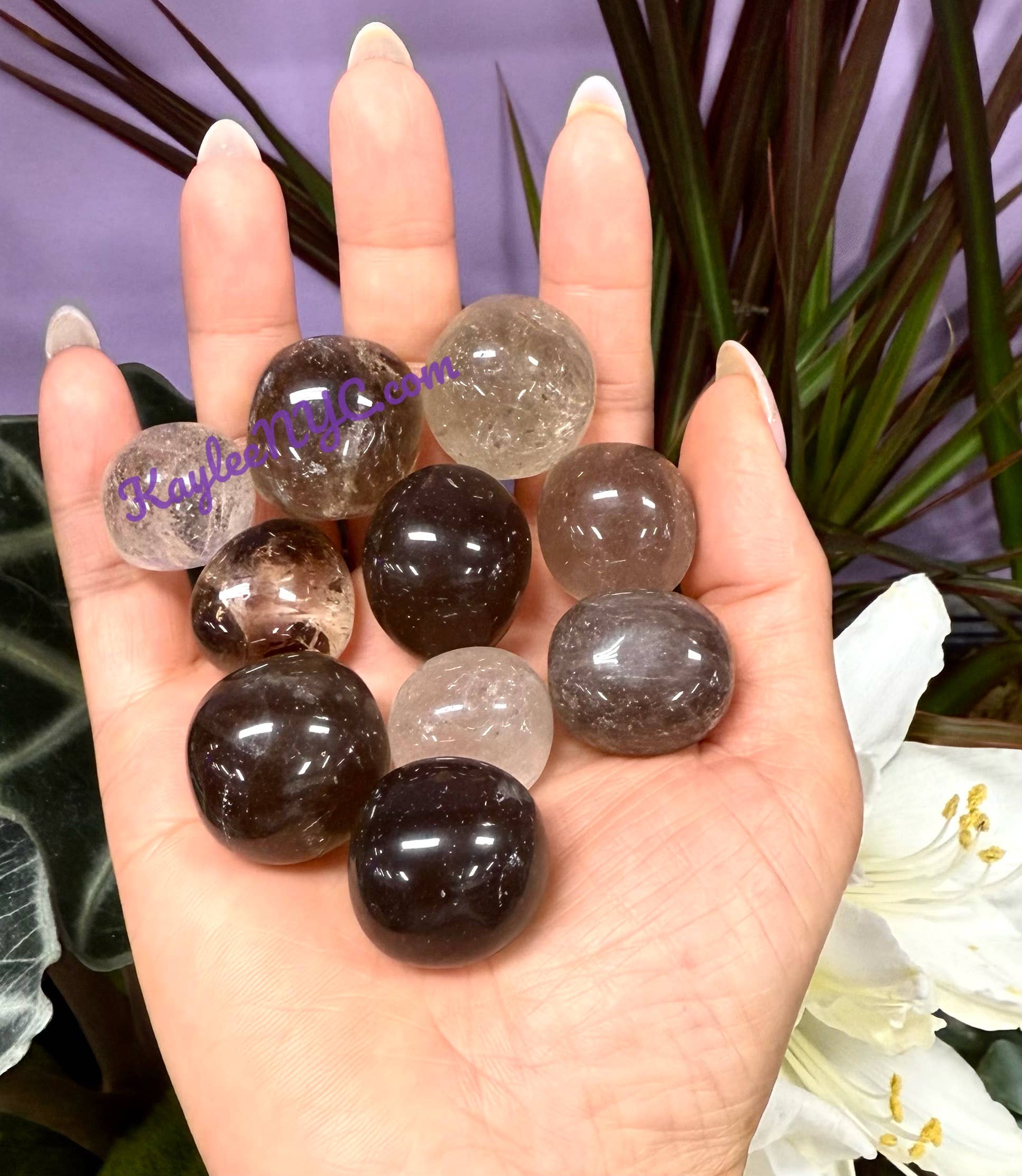 KayleeNYC - Wholesale Spiritual Stone/Crystal - 2 Lbs Natural Smoky Quartz Tumble Healing Energy6