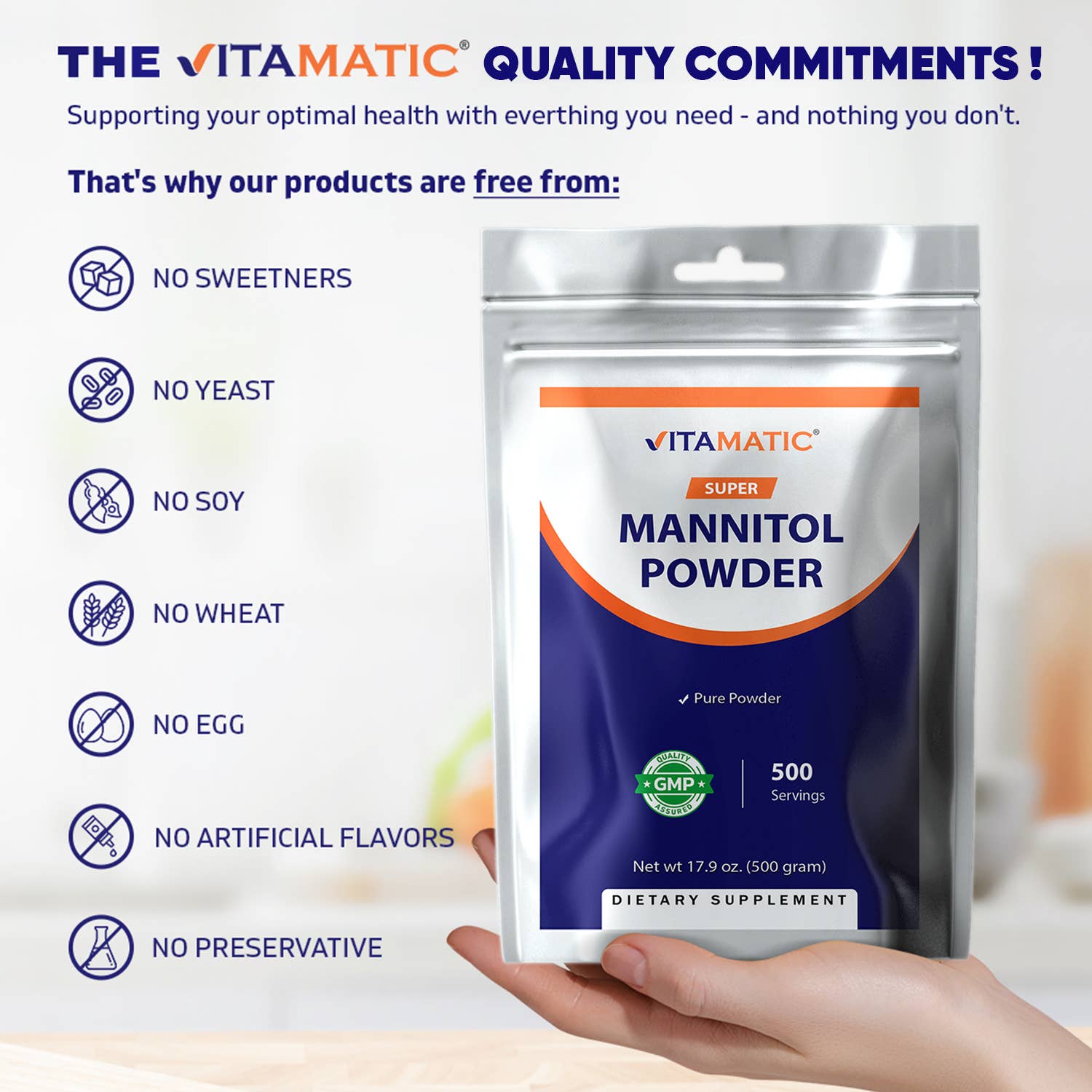 Vitamatic - Wholesale Oral Supplement/Vitamin - Vitamatic Mannitol Powder-1000 mg per Serving6