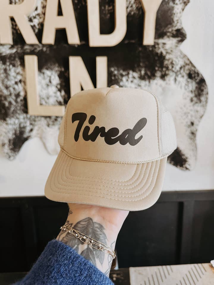 Tired Trucker Hat for wholesale by Grady Ln Boutique