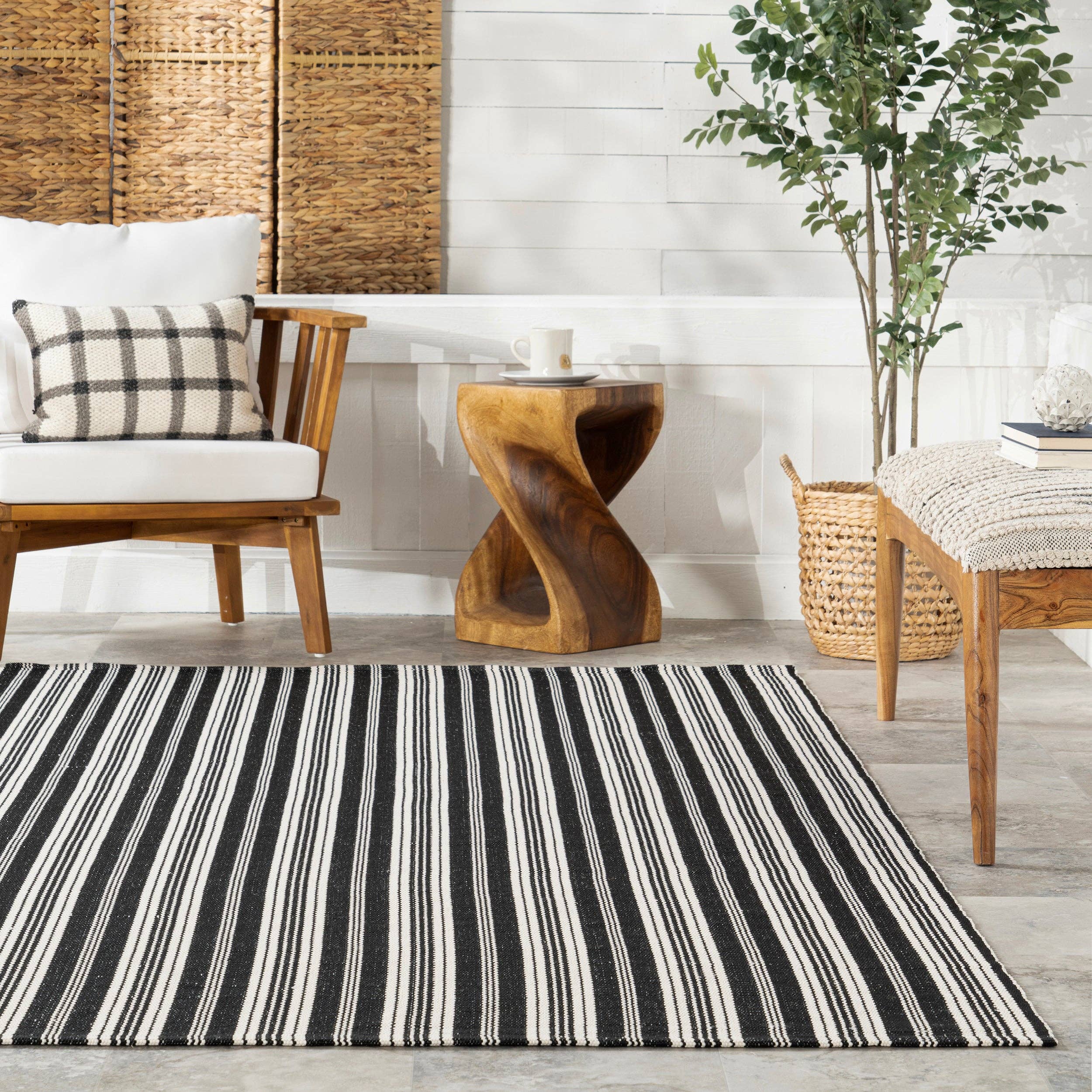 nuLOOM - Wholesale Area Rug - Home Conservatory Ticking Stripe Handwoven Indoor/Outdoor Area Rug18