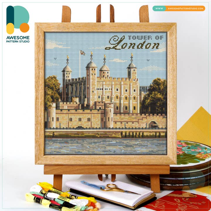 Tower of London CS3160, Counted Cross Stitch Kit for wholesale by Awesome Pattern Studio