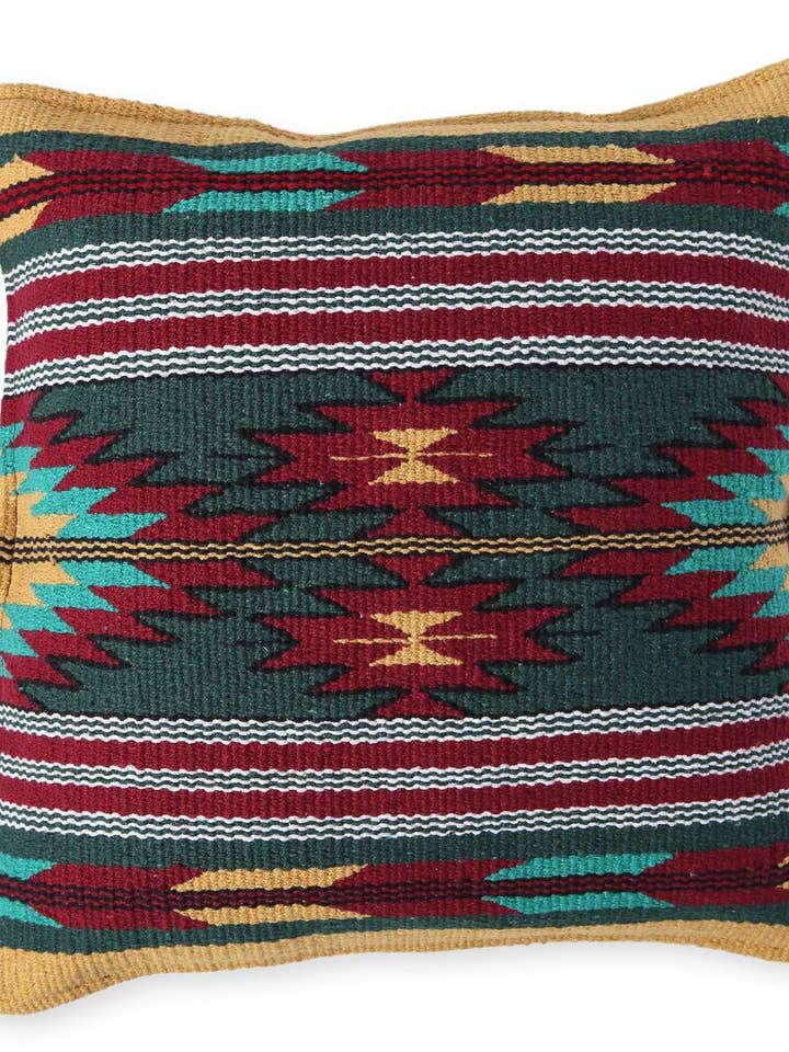 Funda de almohada Azteca de algodón tejida a mano, diseño #9 para venta al por mayor de El Paso Saddleblanket