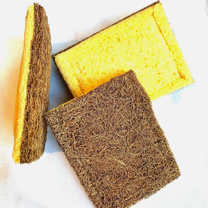Marasol - Wholesale Cleaning Sponge - Cellulose Sponge + Coconut Scrub Pad – Plastic-Free Cleaning1
