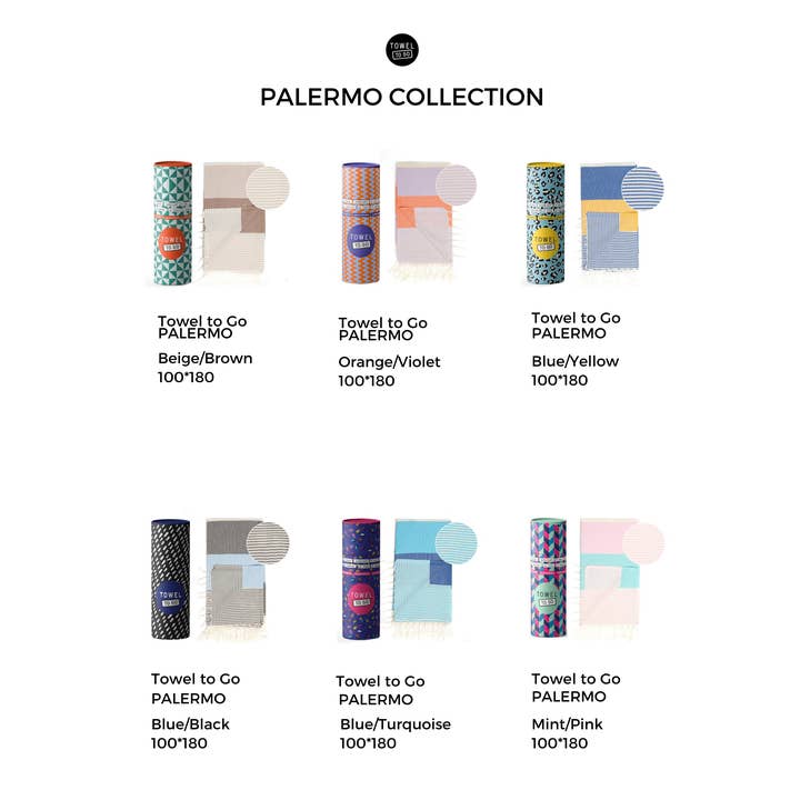 Towel to Go – Großhandel Badetuch – PALERMO Beach Hamamtuch mit Geschenkkarton/Blau-Türkis4