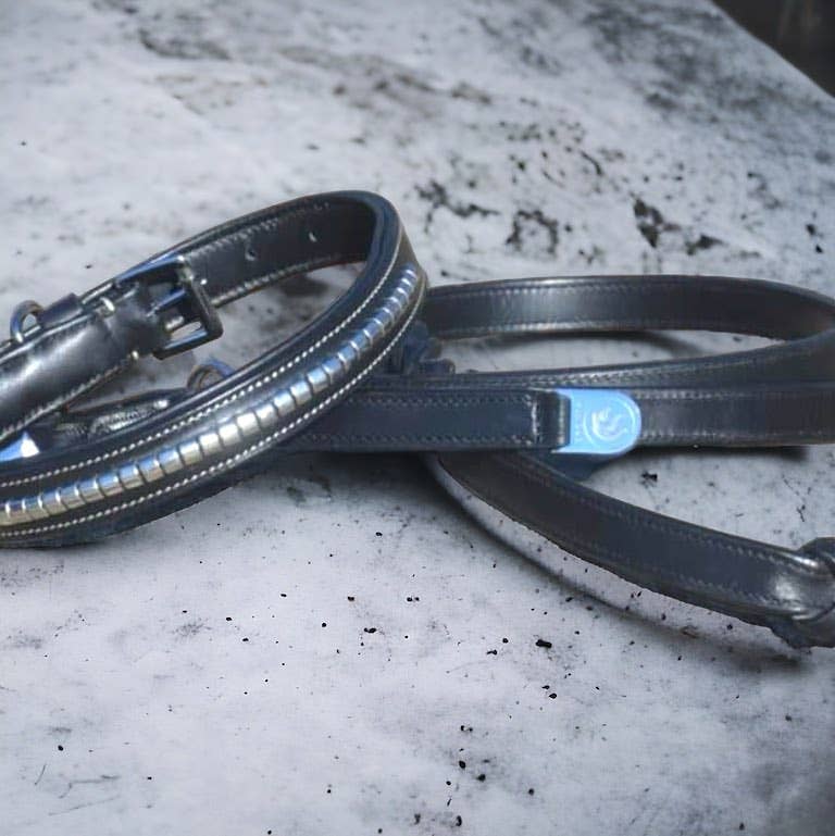 EPONIA EQUESTRIAN LIFESTYLE – coleira - Cão por atacado – Conjunto de coleira e coleira para cães com clincher decorativo0