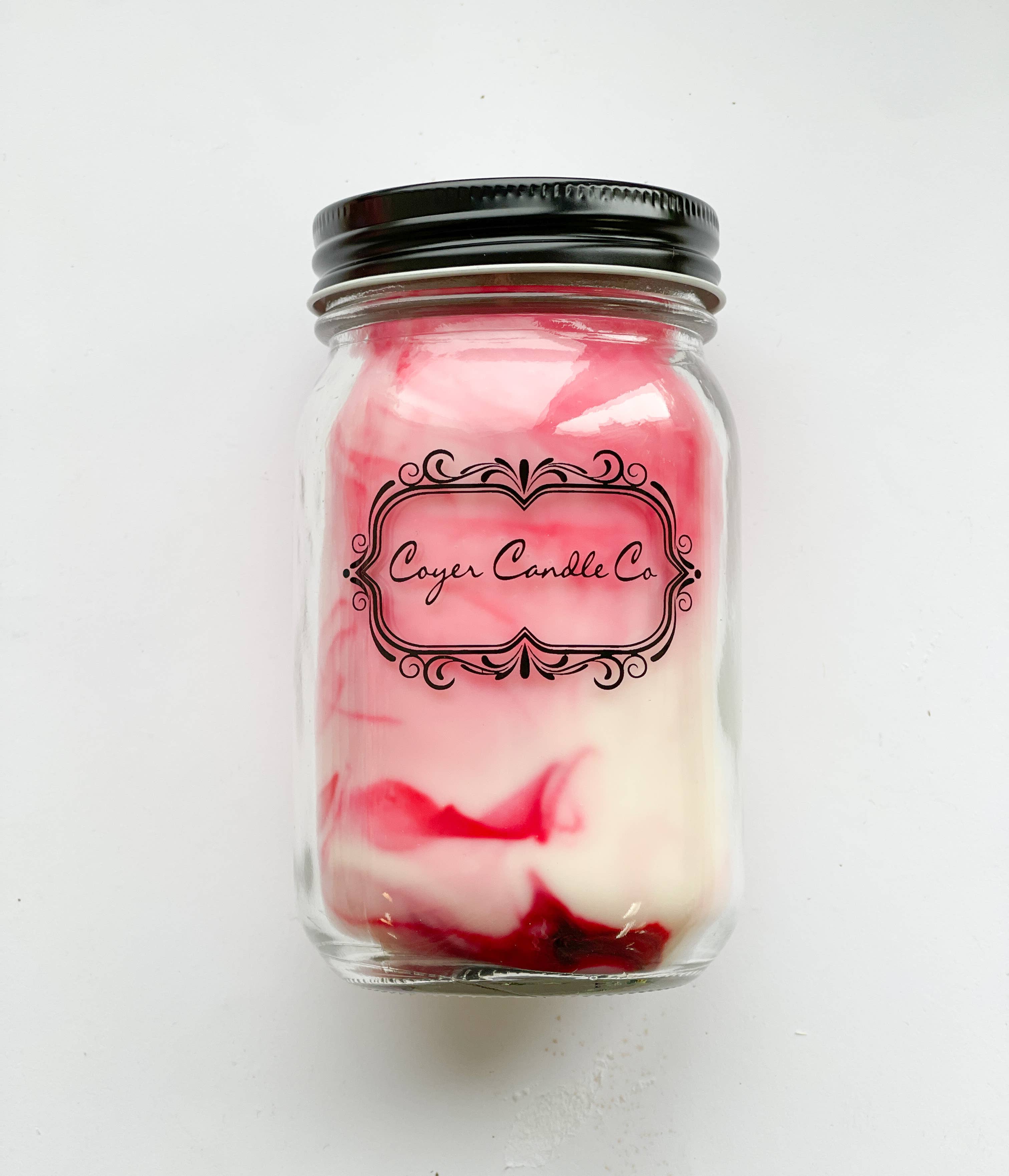 Coyer Candle Co. - Wholesale Jar/Filled Candle - 16 oz Mason Jars - Strawberry Banana1