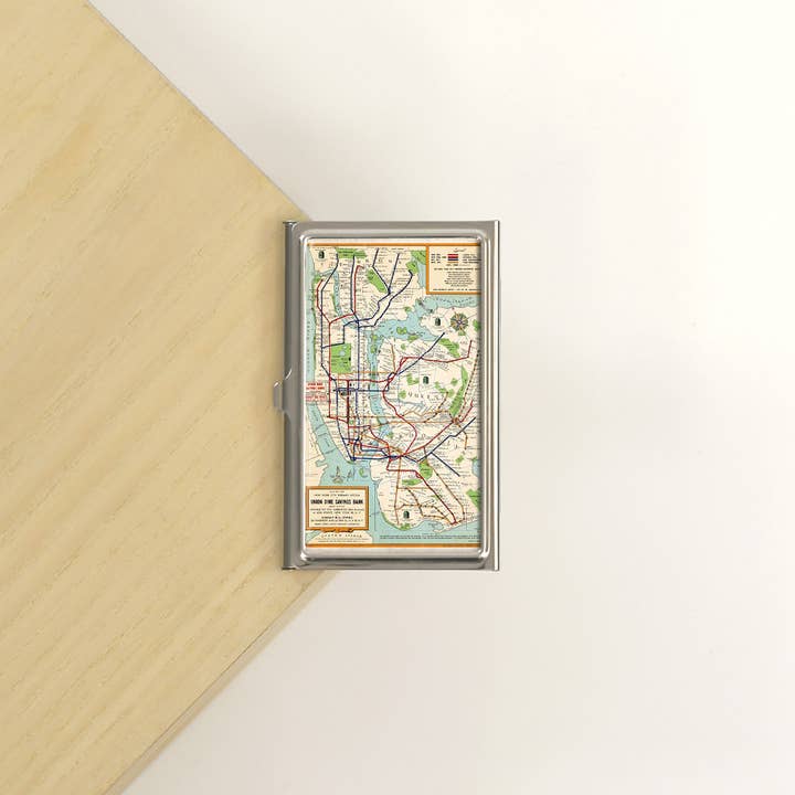 NYC Subway Map Travel City Transit Wallet Card Case for wholesale by Lucy Lu Designs