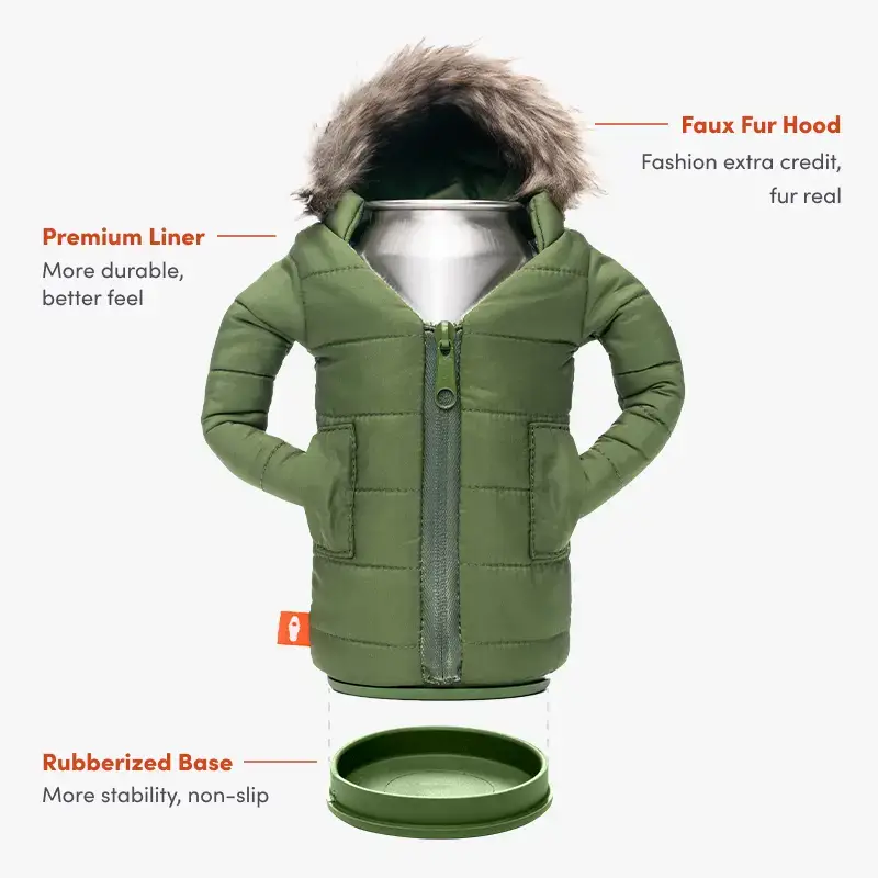 Puffin Drinkwear - Vente Housses de boisson - Glacière Isotherme pour Canettes - Le Pahka - Or Rose Métallique1