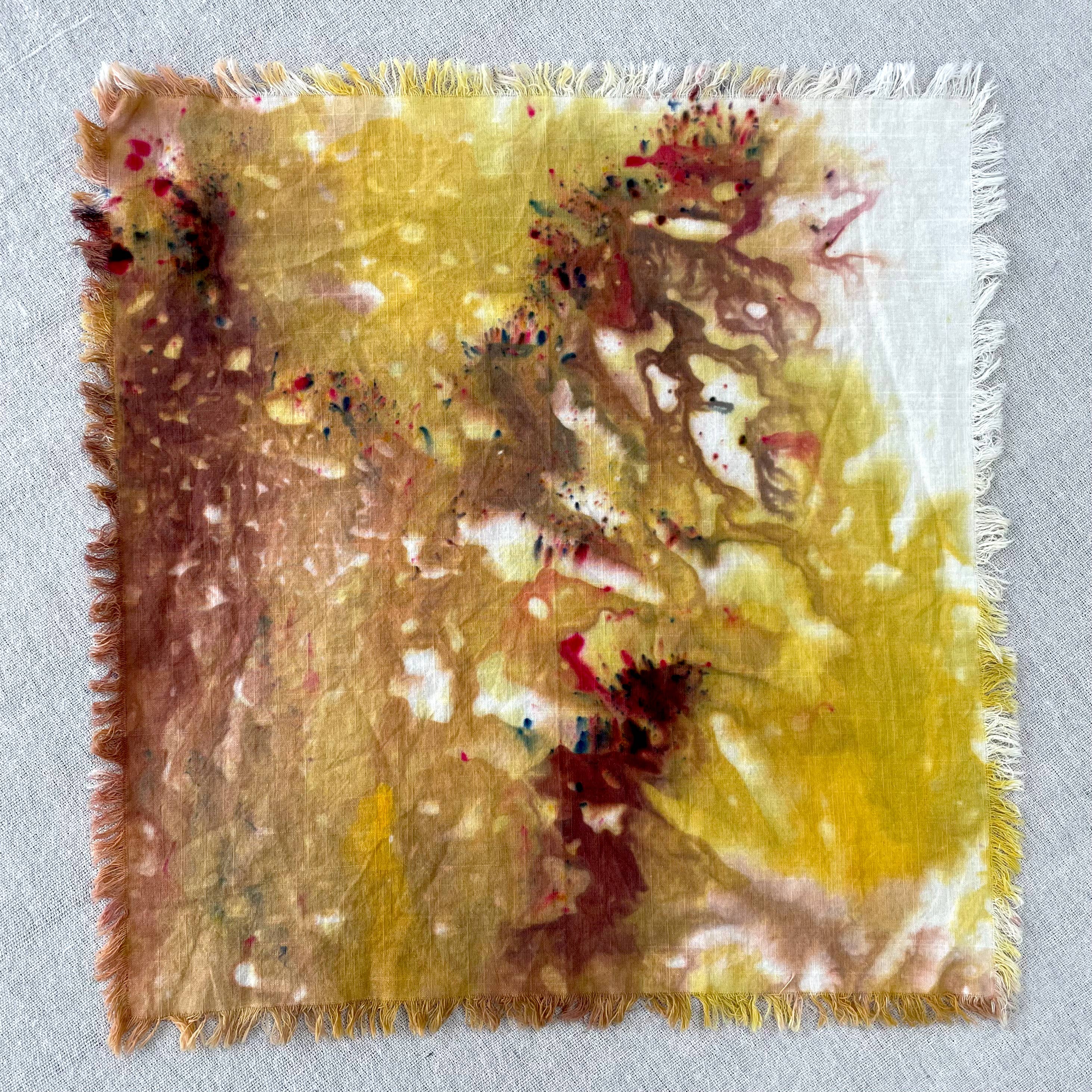 Merle Works – Engroshandel Middags- og stofserviet – Solsikke Håndfarvede Servietter2