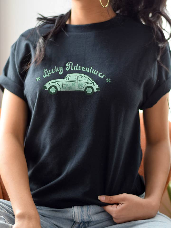 Vintage Lucky Adventurer Tee for wholesale by Marvy Gal