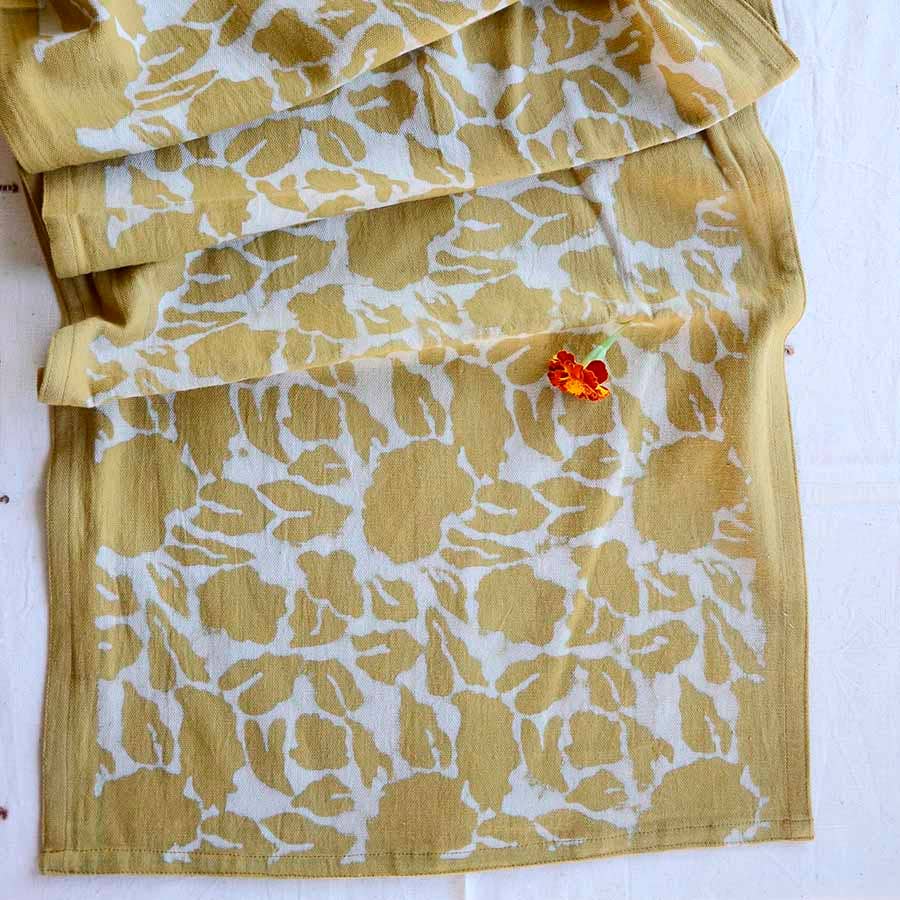 Ichcha - Vendita all'ingrosso Runner - Runner da tavola in cotone organico senape | Yan3