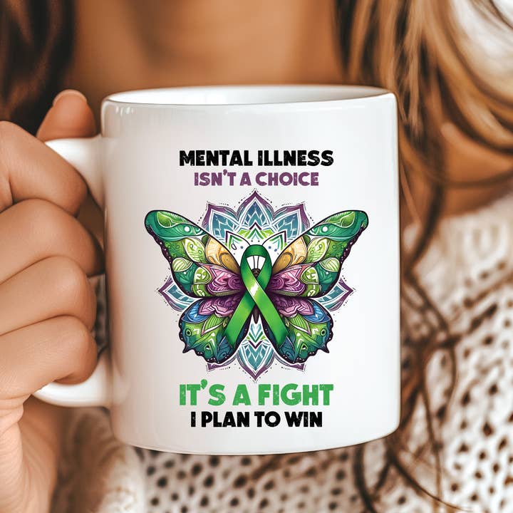 Doença Mental Não É Uma Escolha Caneca de Saúde Mental por atacado de Hello Gorgeous Mugs