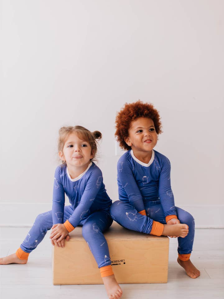 Tangerine Rêve - Wholesale Sleepwear Set - Kids - Tartine de Mediterranean Pajamas