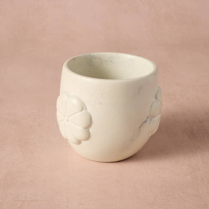 Ten Thousand Villages - Wholesale Plant Pot - Mea Floral Soapstone Planter3