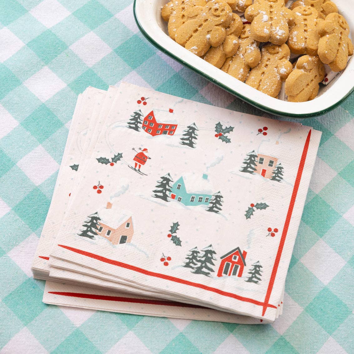 Talking Tables EU - Wholesale Disposable Napkin - Santa Christmas Paper Napkins | 20 Pack | Holiday Napkins |1