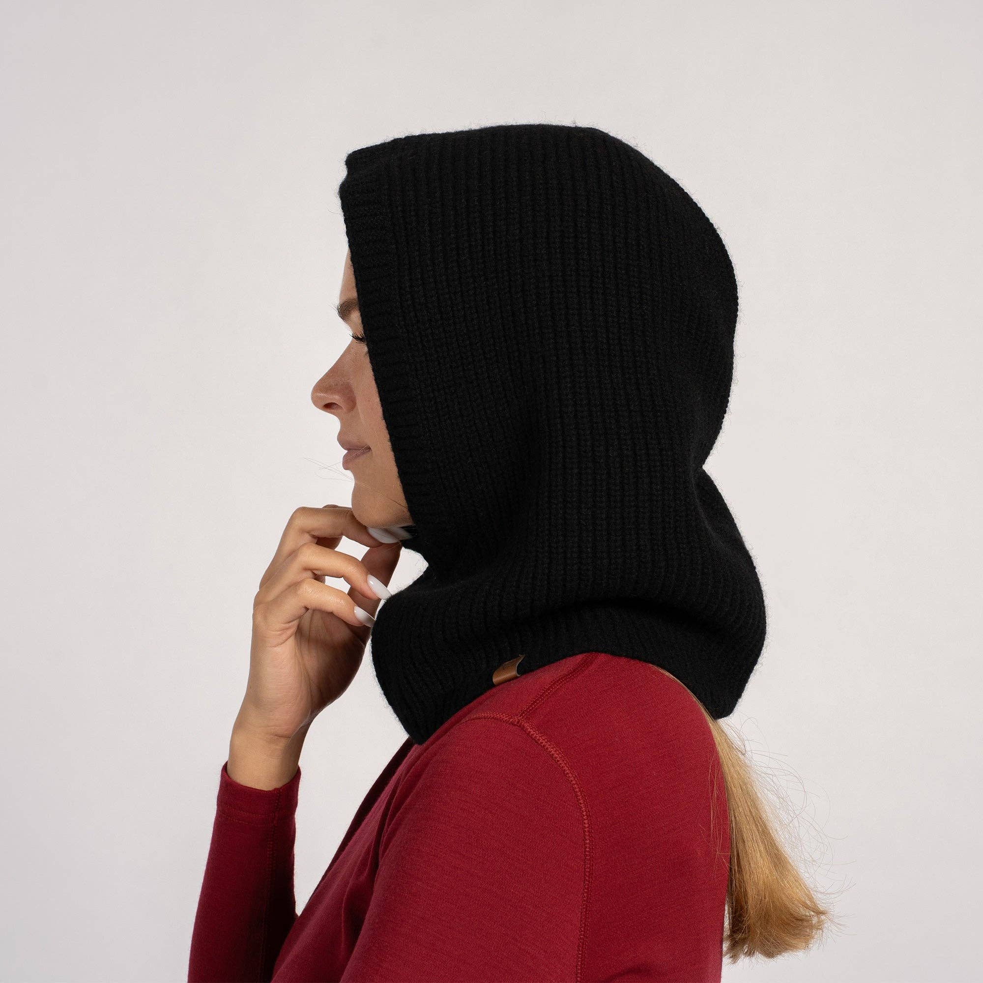 menique - Wholesale Balaclava - Women's - Women's Ribbed Hooded Cashmere Balaclava2