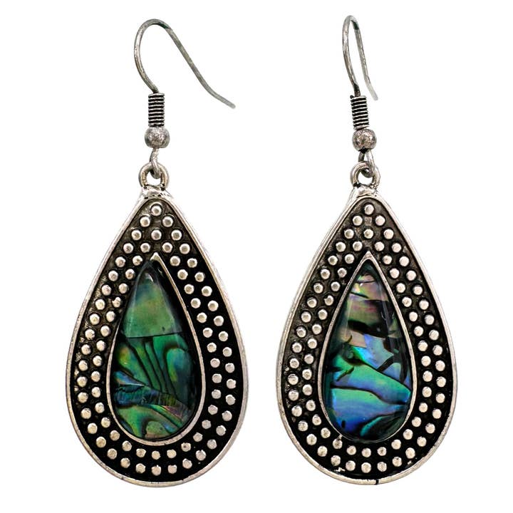 Abalone Teardrop Earrings for wholesale by Lunar Deer