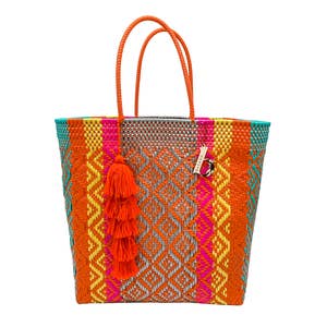 Beautiful recycled plastic tote bag. Handmade Mexican bohemian style Beach bag. Mexican Market Stock Exchange. Gift bag. bags