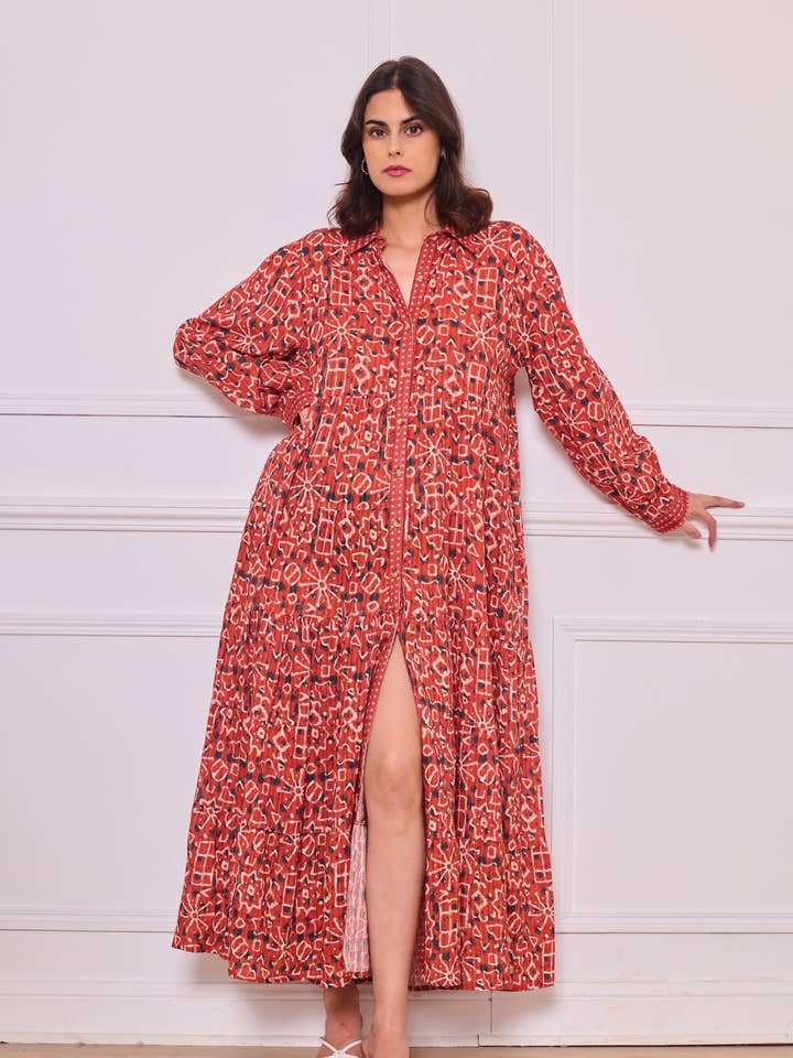 Long bohemian shirt dress - Orice for wholesale by Orice