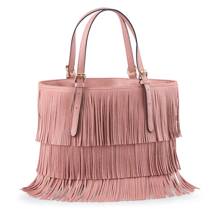 Triple Fringe Shoulder Bag for wholesale by Back in the Saddle
