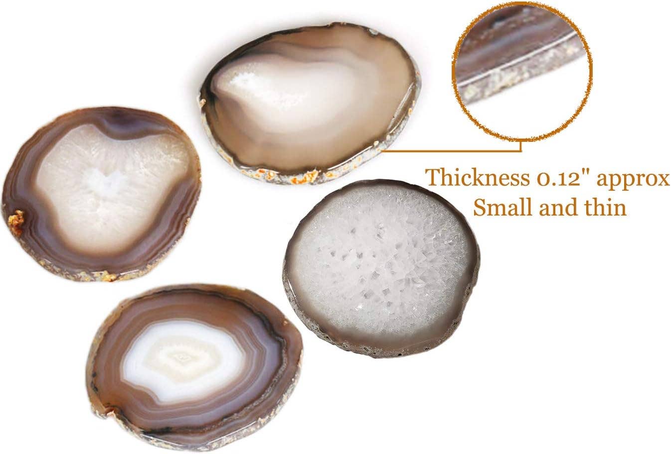 Crystal Deal· Wholesale Crystals & Gifts – Engroshandel Bordskånere – Naturlige agatgeodekrystalunderlag 3-3,5" Sæt med 41