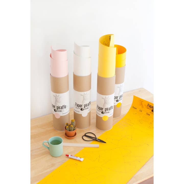 Assembli – wholesale Dimensionell/3D-väggkonst – Giraffväggtrofé i pappersark - DIY-kit1