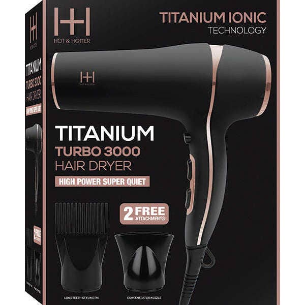 Annie International, Inc. - Wholesale Hair Dryer - Hot & Hotter Titanium Turbo 3000 Hair Dryer2
