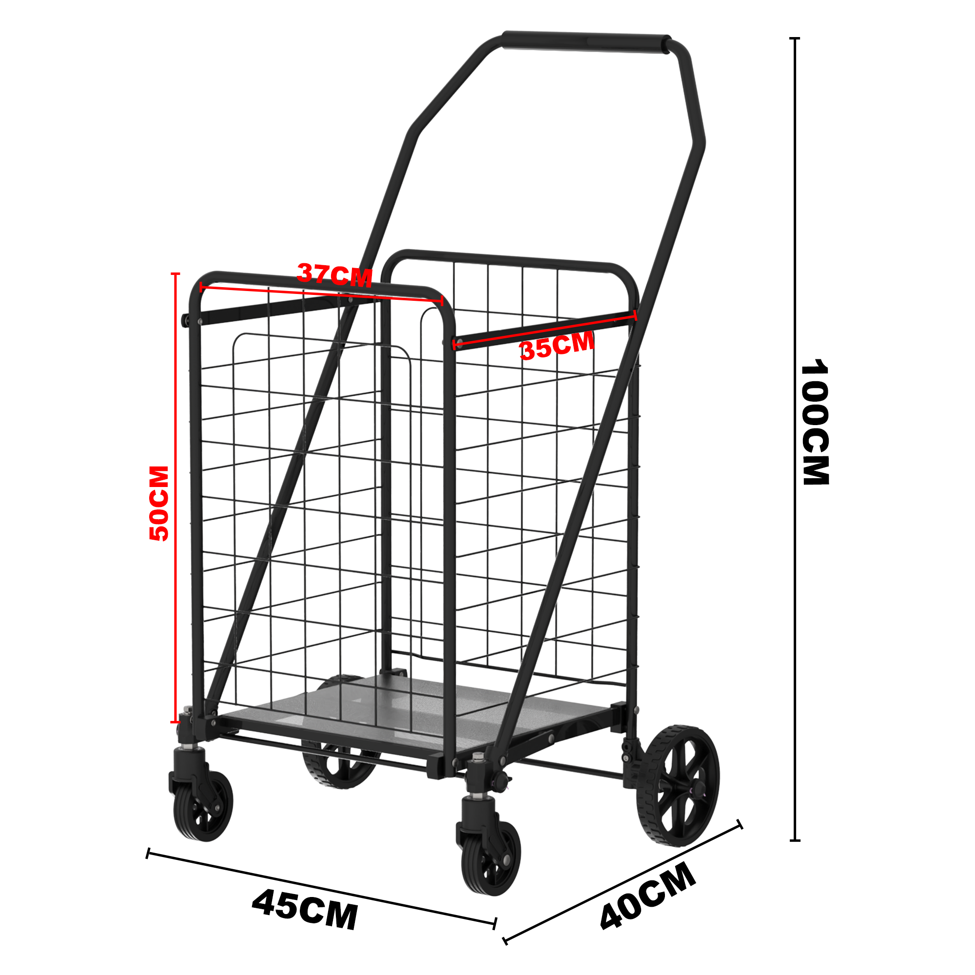 BlakOutlet - Wholesale Grocery/Shopping Bag - Shopping Cart with Shelf,Grocery Cart on Wheels, Foldable Utility Shopping Carts1