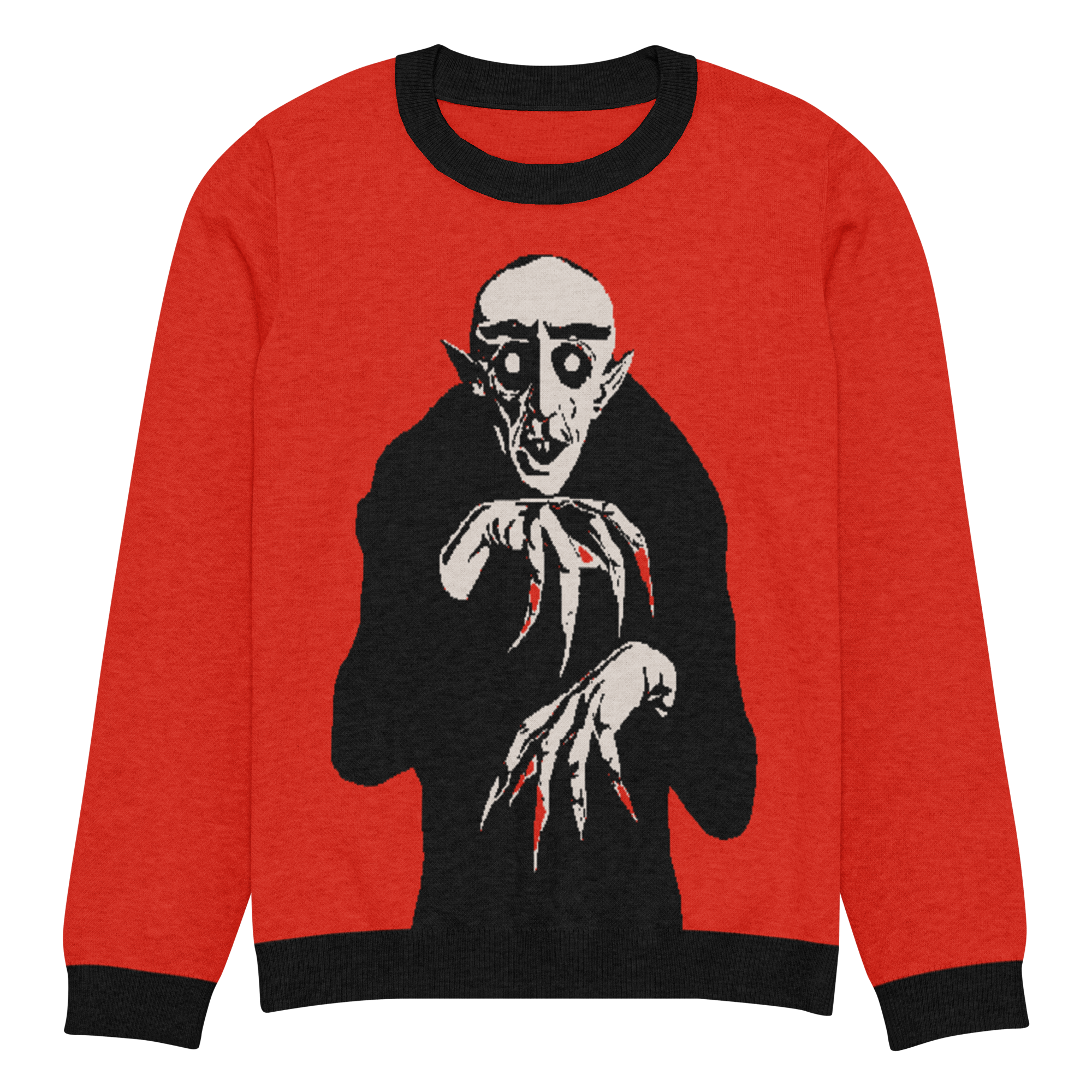 Goth Cloth Co. - Vente Sweat-shirt à imprimés – unisexe - Sweat-shirt à col rond en tricot Nosferatu Nights12