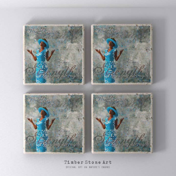 ETHNIC0502 - Set di 4 sottobicchieri in pietra naturale per la vendita all'ingrosso da parte di Timber Stone Art