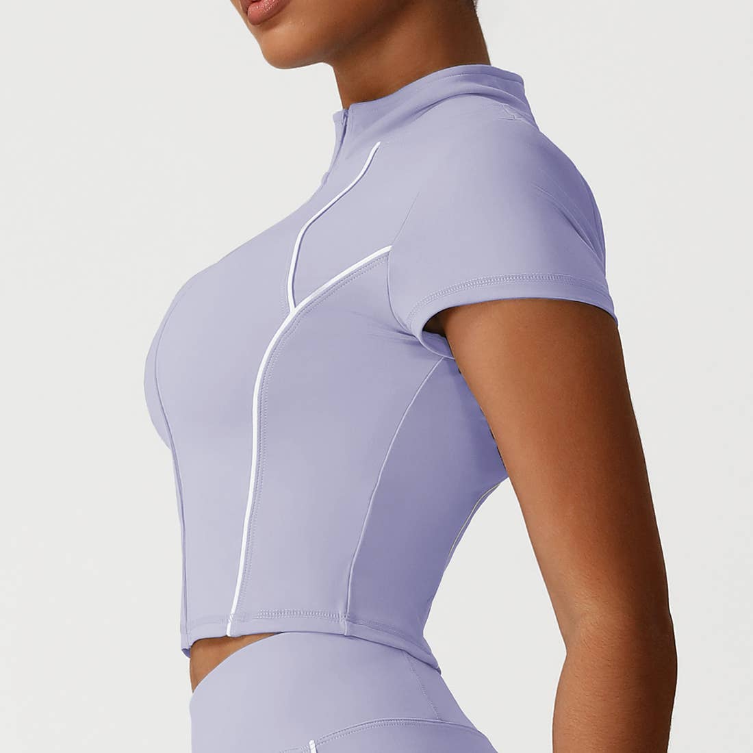 Sodalemon – Engroshandel Activewear-sæt – til kvinder – Sømløst Højtaljet Yogasæt: Jakke + Udsvingede Leggings6