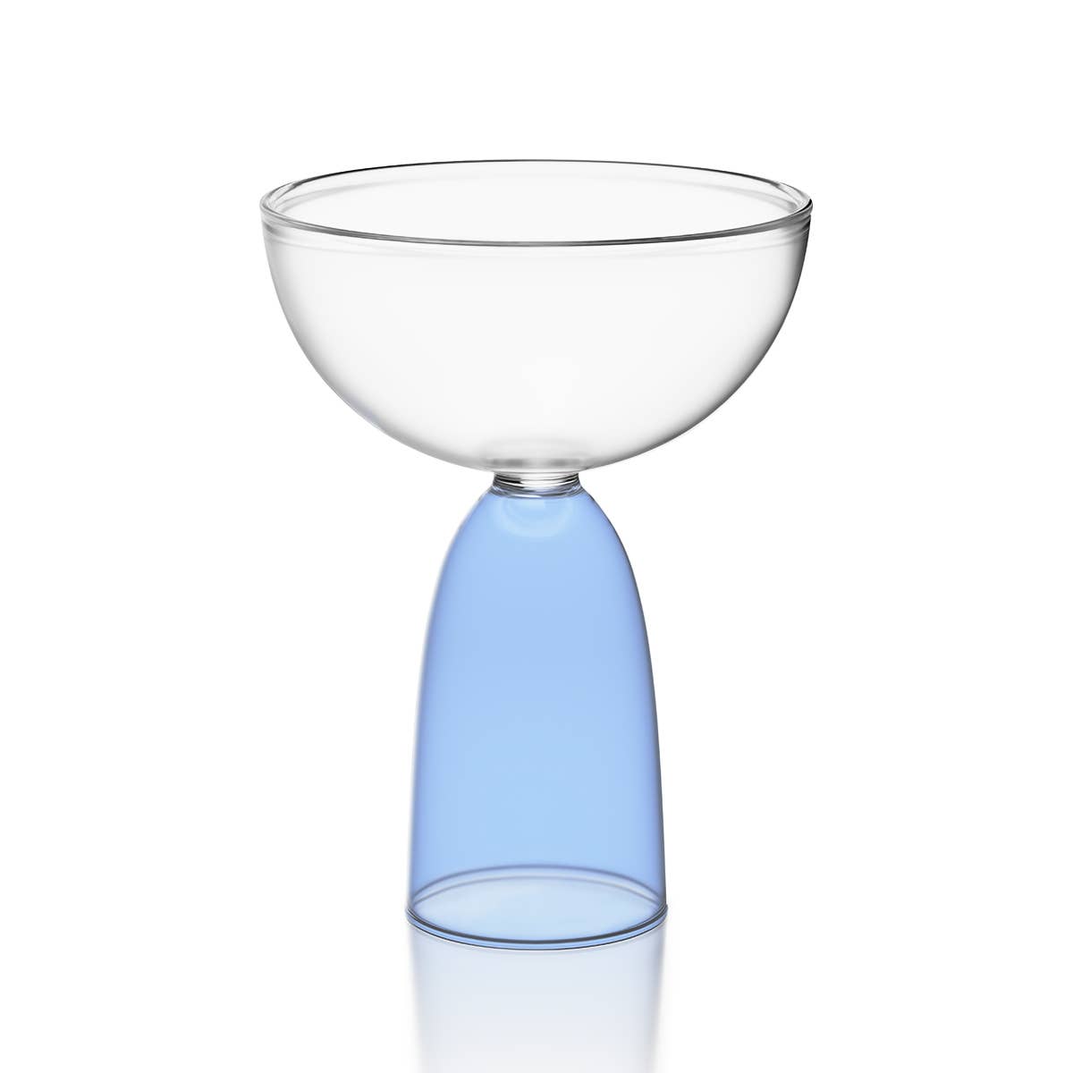 Mamo - Wholesale Cocktail/Liquor Glass - Coupe clear + light blue1