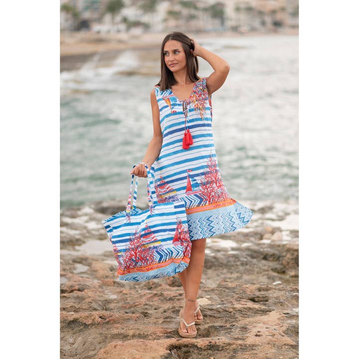 Isla Bonita Di SIGRIS Abito Corto 38110 per la vendita all'ingrosso da parte di Isla Bonita By Sigris