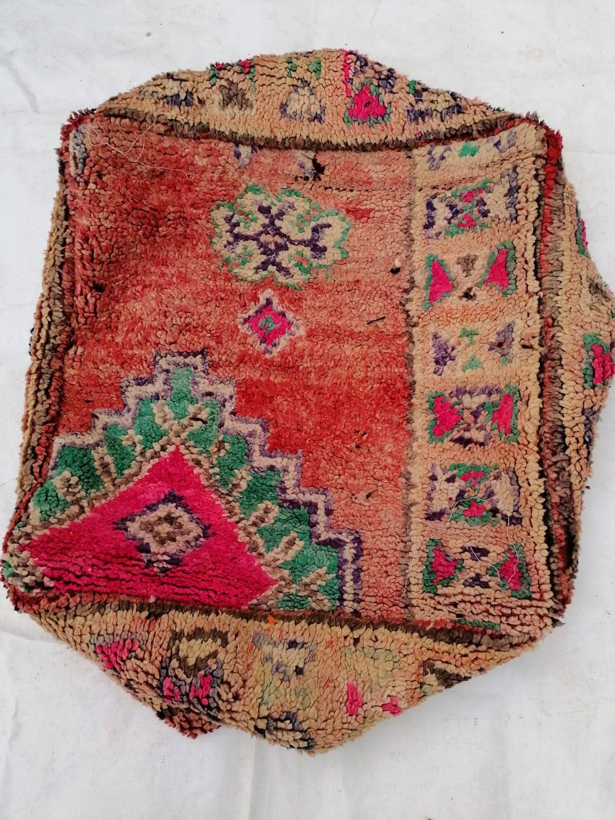 marrakeshop - Venta al por mayor Puf - Funda de Cojín de Suelo Pouf Vintage Boujad Marroquí7