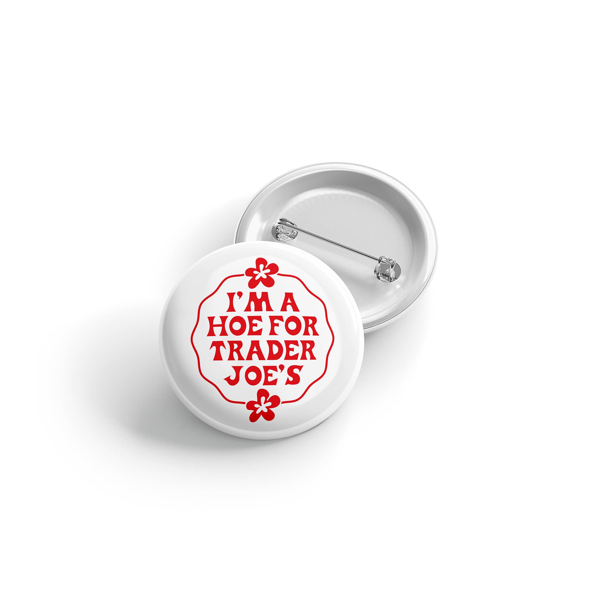 Erin Dayhaw – Engroshandel Reversnål/knap – Jeg er vild med Trader Joe's - Knap