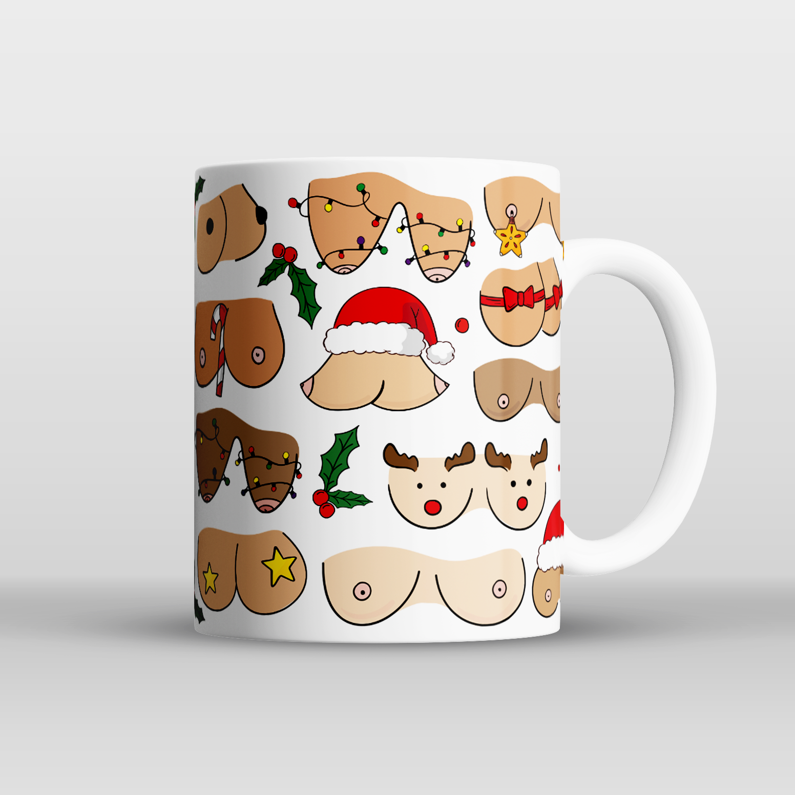 Risqué Gifts - Wholesale Coffee Mug - Boobs Christmas Mug3