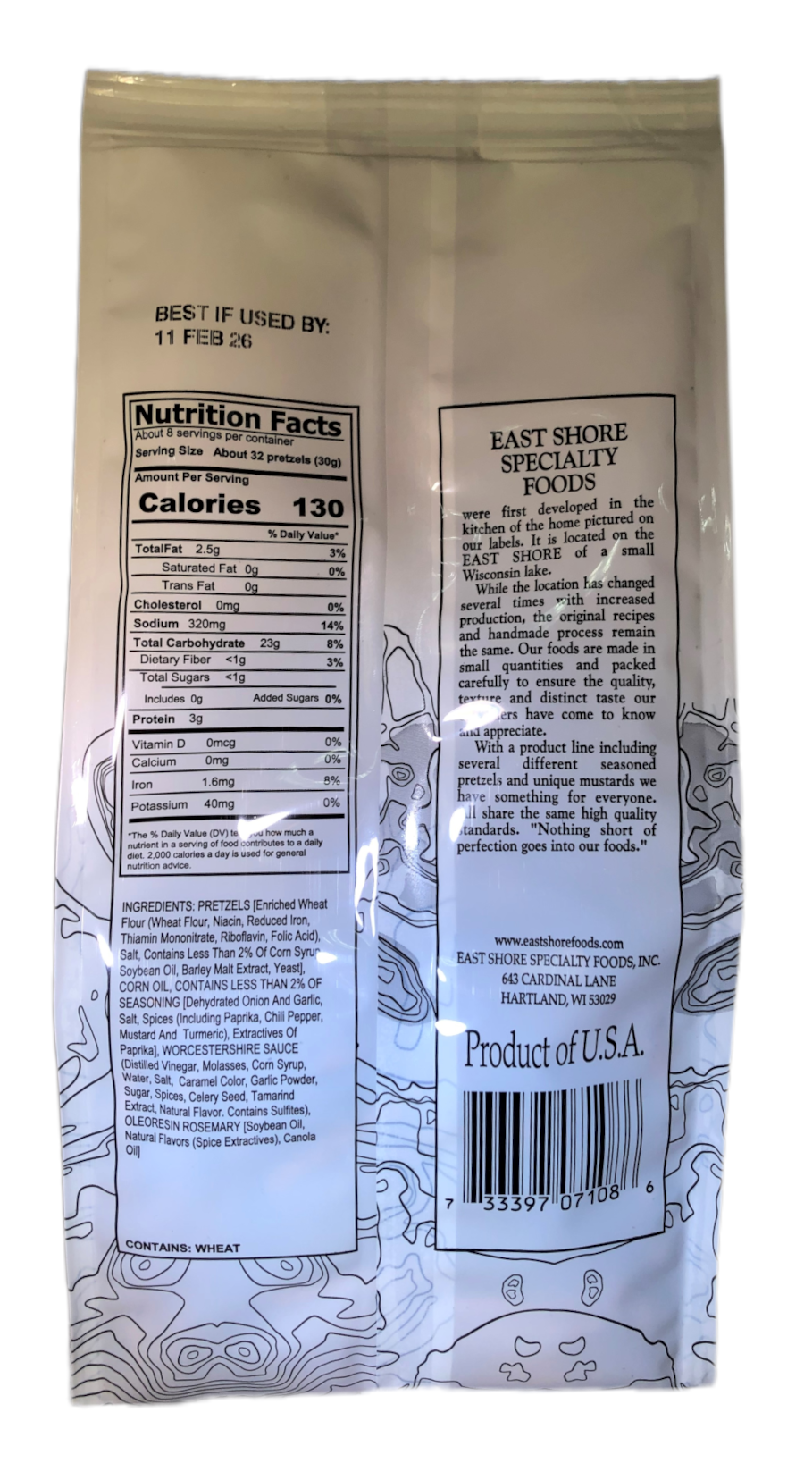 East Shore Specialty Foods, Inc. - Wholesale Pretzels - East Shore Pretzels - Seasoned Pretzels - 8oz1