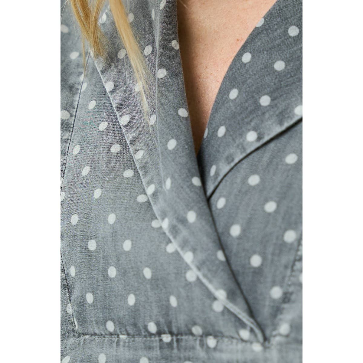 The GREii - Wholesale Knit Top - Women's - Wide Placket Polka Dot Top6