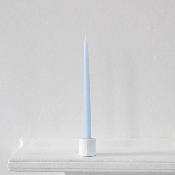 Pillar and Taper - Wholesale Tapered candle/candlestick - Blue tapered candle pair 12" 1