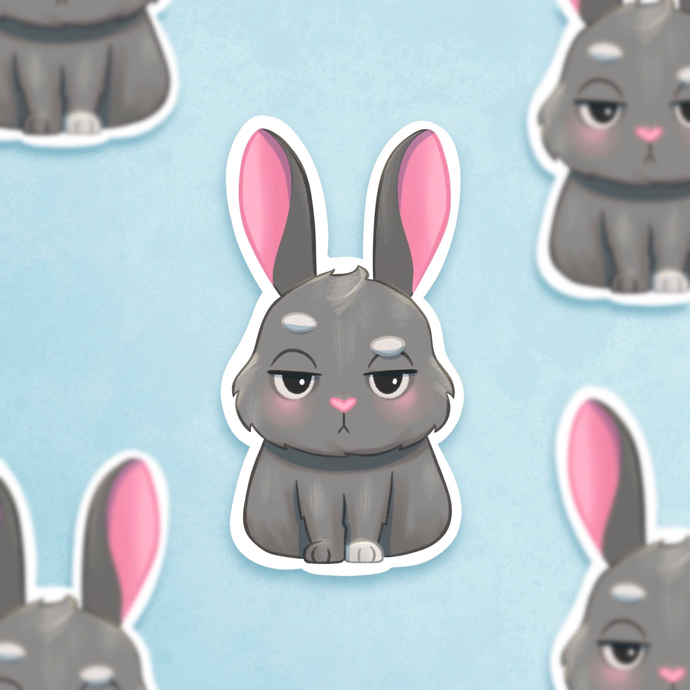 Flaxig - Wholesale Sticker - Grumpy Rabbit Sticker