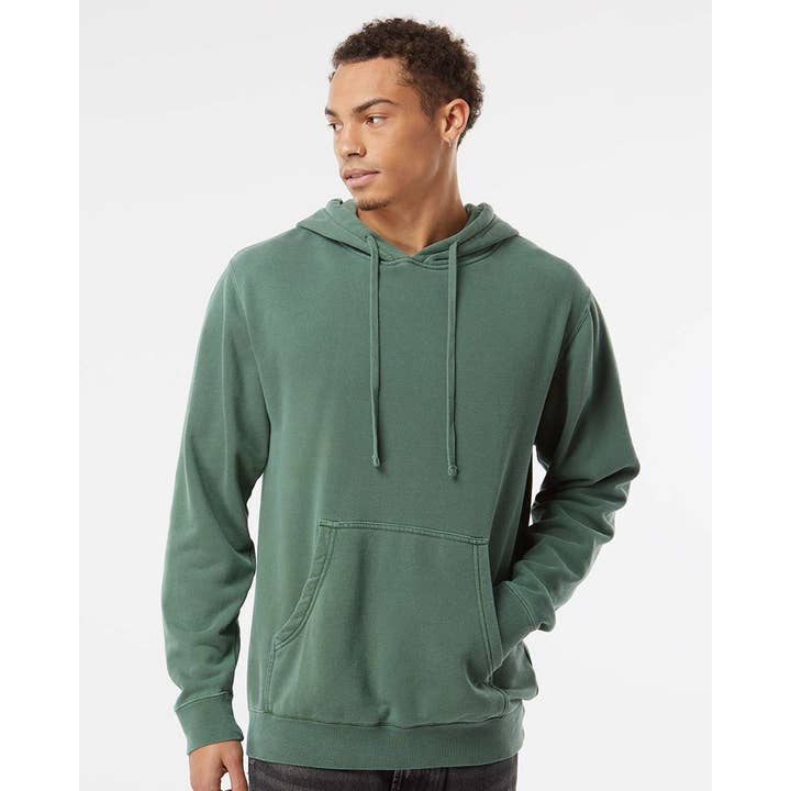 Midweight Pigment-Dyed Hooded Sweatshirt for wholesale by Lucky Avocado