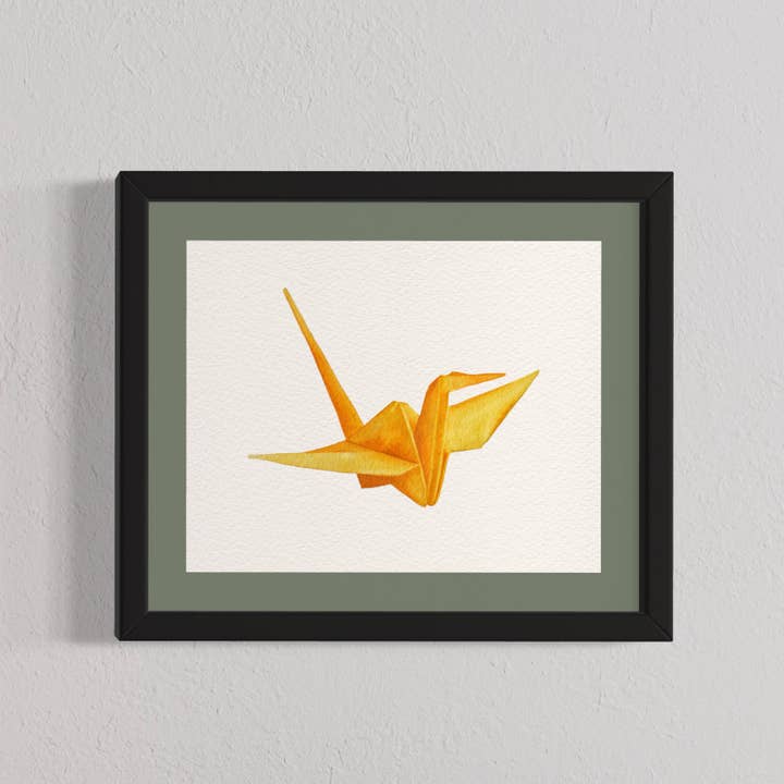 Origami Trana Giclée-tryck, Pappersvikningskonst för wholesale av CMarie Northwest