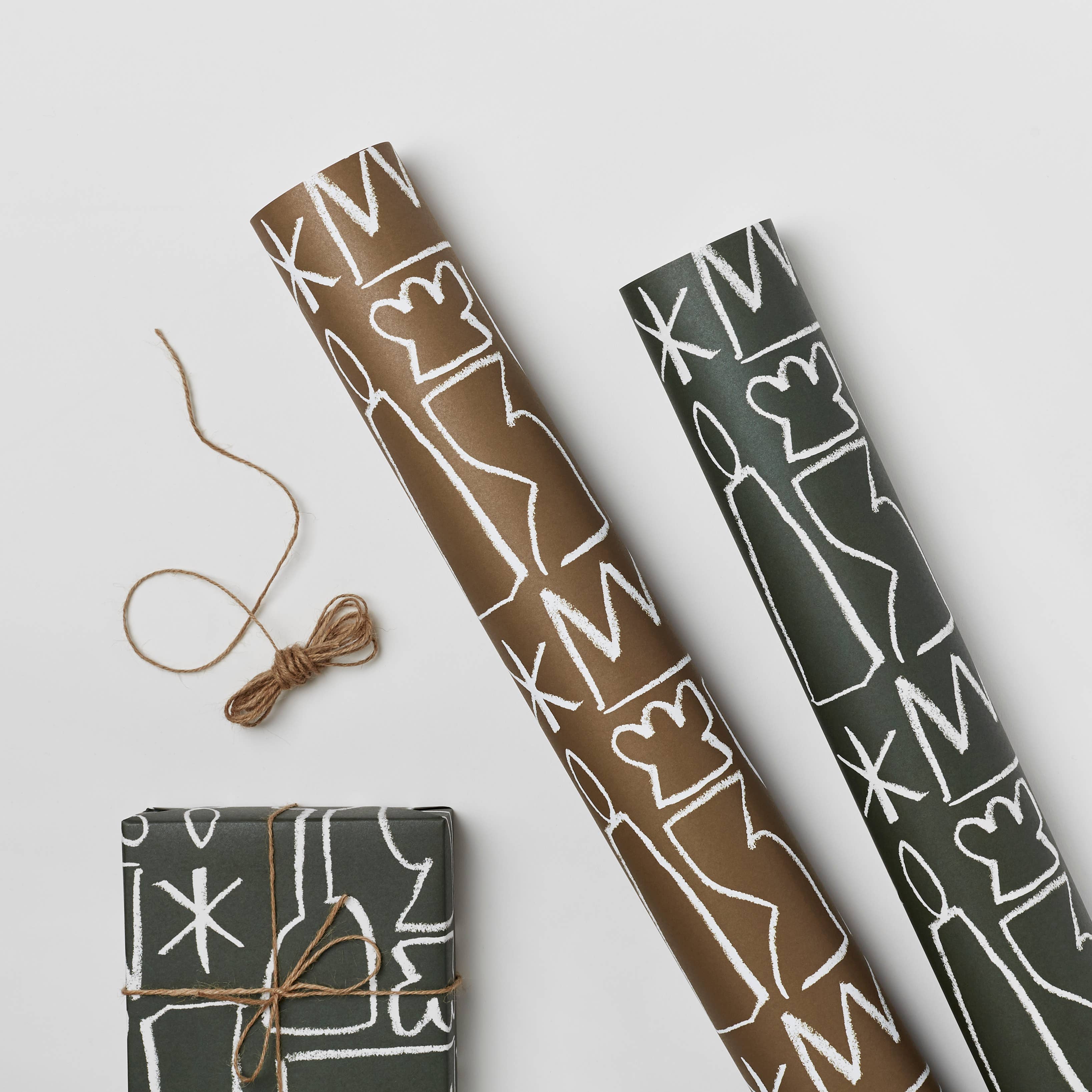 Kinshipped – Großhandel Geschenkpapier in Bögen – AEAND WEIHNACHTSGESCHENKPAPIER - GRÜN2