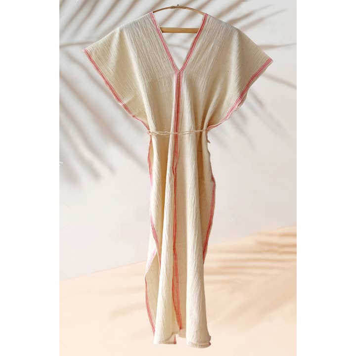 Handwoven Caftan Dress Pink 19 for wholesale by MIASETA